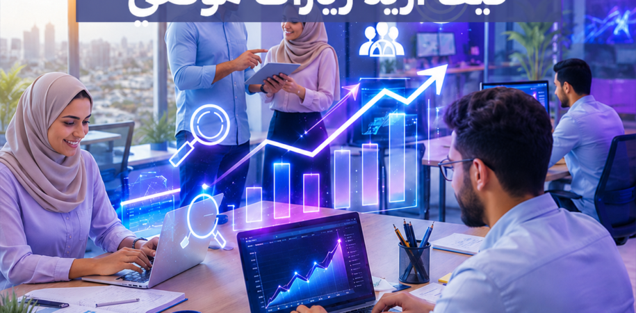 كيف أزيد زيارات موقعي، زيادة زيارات الموقع، زيادة عدد زوار الموقع، زيادة الترافيك للموقع، جذب زوار للموقع، تحسين زيارات الموقع، زيادة الزيارات من جوجل، زيادة الزيارات العضوية، تحسين ظهور الموقع، تحسين محركات البحث، SEO، جذب العملاء من جوجل، تصدر نتائج البحث، تحسين ترتيب الموقع، استراتيجيات زيادة الزيارات، التسويق بالمحتوى، كتابة محتوى SEO، المحتوى الجذاب، زيادة الترافيك العضوي، زيادة زوار الموقع من محركات البحث, Organic Traffic, Website Traffic, SEO Traffic, زيادة العملاء من الموقع